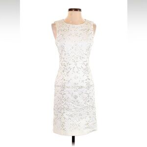 NWT Sz 4 Versace Jeans dress, white with small flat metallic studs. Stunning!
